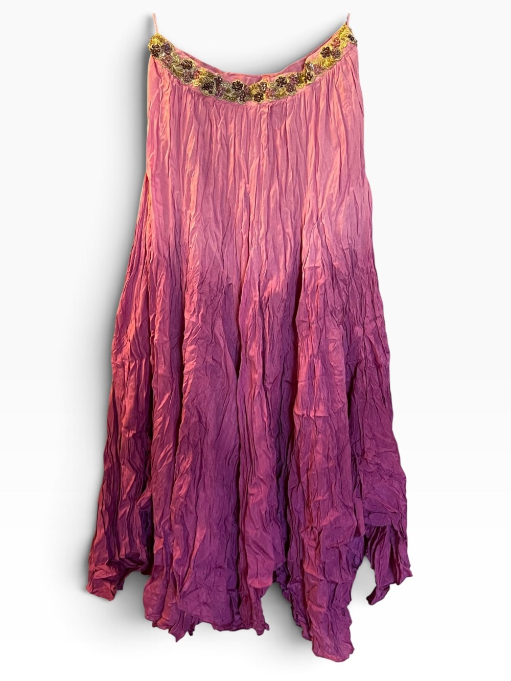 Chaudry KC Sports Y2K Pink/Purple Ombré Crinkle Skirt Small